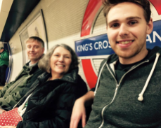 Shaun and his parents in London