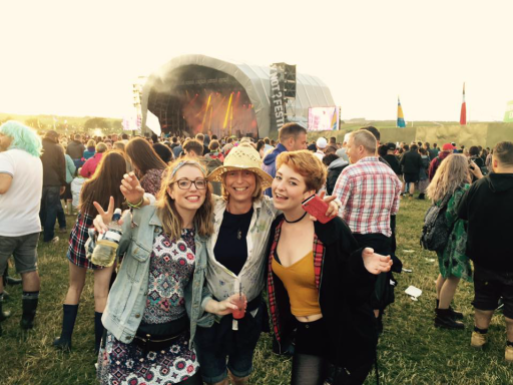 Me, my mum and sister Amy at a festival in Derbyshire